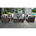 River Brook 6 Piece Outdoor Wicker Patio Furniture Set 06a Synthetic Wicker/All - Weather Wicker/Wicker/Rattan | Wayfair RIVER-06A-GREY