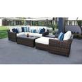 River Brook 8 Piece Outdoor Wicker Patio Furniture Set 08n Synthetic Wicker/All - Weather Wicker/Wicker/Rattan | Wayfair RIVER-08N-WHITE