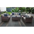 River Brook 7 Piece Outdoor Wicker Patio Furniture Set 07e Synthetic Wicker/All - Weather Wicker/Wicker/Rattan | 29 H x 35 W x 35 D in | Wayfair