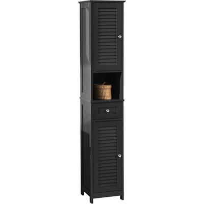Sobuy - FRG236-DG Badezimmer-Hochschrank Badregal Badschrank Badmöbel mit 1 offenem Fach, 1 Image