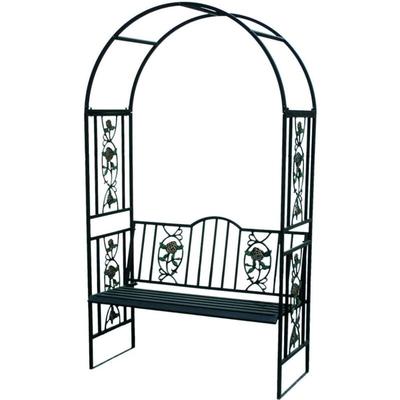 Trendline - Rosenbogen mit Bank 122x52x210 cm Gartenbank Rankhilfe Rankgitter Image