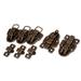 Retro Style Metal Wardrobe Box Case Safe Lock Toggle Latch Hasp 5pcs - Bronze Tone