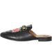 Gucci Shoes | Gucci Leather Princetown Embroidered Mules 37 | Color: Black/Tan | Size: 7