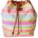 Coach Bags | Coach Striped Drawstring Backpack Adorable Inside And Out, Lightweight & Roomy! | Color: Orange/Pink | Size: 12x 14