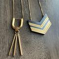 Madewell Jewelry | 2!! Madewell Necklaces | Color: Gold/Gray | Size: 9.5-16inches