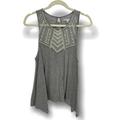 American Eagle Outfitters Tops | American Eagle Grey & White Sleeveless Tank Top With Tribal Striped Design Sz L | Color: Gray/White | Size: L