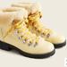 J. Crew Shoes | J. Crew Nordic Boots In Tumbled Leather | Color: Cream | Size: 7