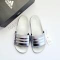 Adidas Shoes | Adidas Adilette Comfort Slide Metallic Silver Women's 9 | Color: Silver | Size: 9
