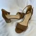 Nine West Shoes | Brown Nine West Heels With Strap And Gold Detail Size 8.5 | Color: Brown | Size: 8.5