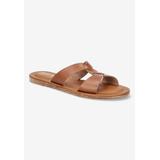 Extra Wide Width Women's Dov-Italy Sandal by Bella Vita in Whiskey Leather (Size 7 1/2 WW)