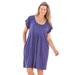 Plus Size Women's Box-Pleat Cover Up by Swim 365 in Mirtilla (Size 26/28) Swimsuit Cover Up