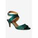 Wide Width Women's Soncino Sandals by J. Renee® in Green (Size 8 1/2 W)