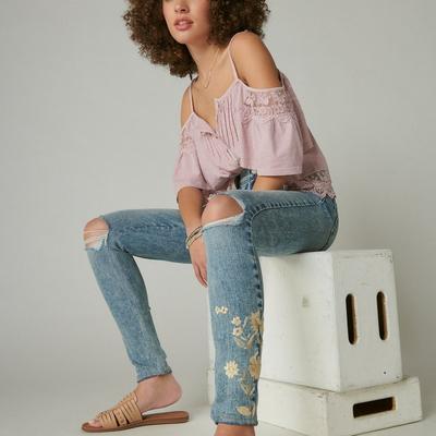 Lucky Brand High Rise Bridgette Skinny - Women's Pants Denim Skinny Jeans in Manifest Dest, Size 28 x 29