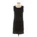 Merona Casual Dress - Sheath Scoop Neck Sleeveless: Black Print Dresses - Women's Size Medium