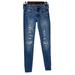 American Eagle Outfitters Jeans | Ae American Eagle Jegging Distressed Blue Stretch Denim Low Rise Jeans Size 2 | Color: Blue | Size: 2