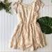 Anthropologie Dresses | Anthropologie Cream Floral Tie Shoulder Dress | Color: Cream | Size: M