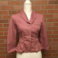 Anthropologie Intimates & Sleepwear | Anthropologie Sitwell Women’s Blazer Jacket Size 2 Button Up Pink Lace Trim | Color: Pink | Size: 2