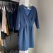 Anthropologie Dresses | Anthropologie Hd In Paris Blue Cozy Sweater Wrap Dress, Nwot | Color: Black/Blue | Size: S