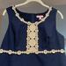 Lilly Pulitzer Dresses | Beautiful Lily Pulitzer Navy Shift Cotton Dress With Gold Appliqu. Sz 10. | Color: Blue | Size: 10