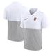 Men's Nike White/Silver San Francisco Giants Team Baseline Striped Performance Polo