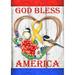 Toland Home Garden God Bless America Polyester 18 x 12 in. Garden Flag in Blue/Red/Yellow | 18 H x 12.5 W in | Wayfair 1112375