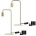 Everly Quinn 15.9" Gold Table Lamp Set Metal in Yellow | 15.9 H x 5.9 W x 5.5 D in | Wayfair B08B35EE60CE47318A1E1C8D67F2362E
