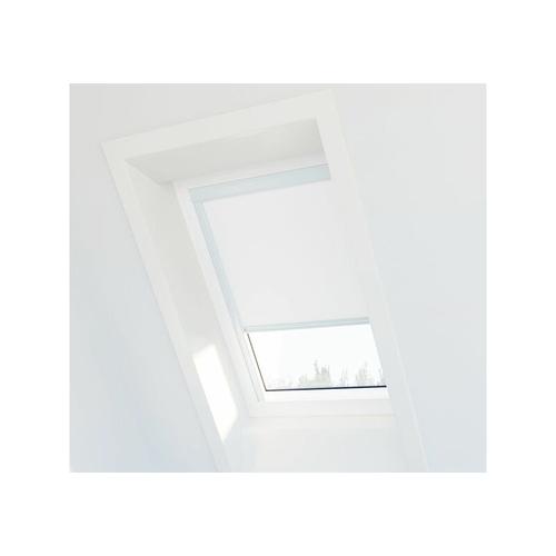 Weißes Verdunkelungsrollo für Velux ® Dachfenster - SK06 - Weißer Rahmen - Weiß