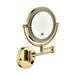 8 Inch LED Wall Mount Two-Sided Magnifying Makeup Vanity Mirror - Gold - 13.5*9*8