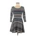 Forever 21 Casual Dress - Sweater Dress: Blue Aztec or Tribal Print Dresses - Women's Size Medium