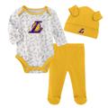 Ensemble de vêtements pour bébés Los Angeles Lakers Nike - Chapeau, pantalon et plante grimpante - unisexe Taille: 3-6 Months