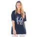 Plus Size Women's Stars & Shine Tee by Catherines in Navy Love Americana (Size 4X)