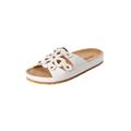 Wide Width Women's The Summer Slip On Footbed Sandal by Comfortview in White (Size 9 W)