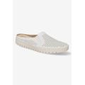 Extra Wide Width Women's Refresh Mule by Bella Vita in White Leather (Size 10 WW)