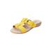 Extra Wide Width Women's The Dawn Slip On Sandal by Comfortview in Yellow (Size 12 WW)