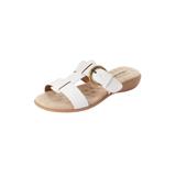 Extra Wide Width Women's The Dawn Slip On Sandal by Comfortview in White (Size 9 WW)