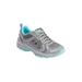 Wide Width Women's The Hillcrest Walking Trail Sneaker by Skechers in Grey Blue Wide (Size 7 1/2 W)