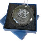 Auburn Tigers 3.25'' Personalized Etched Glass Ornament