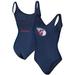 Women's G-III 4Her by Carl Banks Navy Cleveland Guardians Making Waves One-Piece Swimsuit