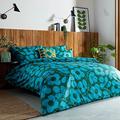 Orla Kiely Stem Sprig Jewel Bedding Duvet Cover & Pillowcase Set Jade & Kingfisher Super King