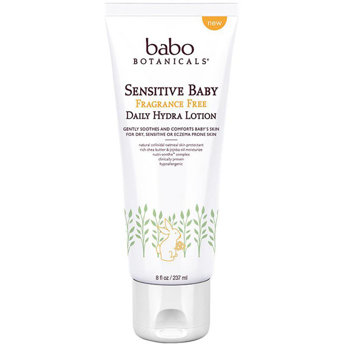 Babo Botanicals, Sensitive Baby Fragrance Free Daily Hydra Lotion, 8 oz