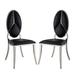 Simple Relax Set Of 2 PU Side Chair In Finish Wood/Upholstered/Genuine Leather in Black | 43 H x 19 W x 20 D in | Wayfair AC-DN00929