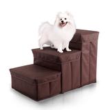 Tucker Murphy Pet™ Wava Padded 3 Step Pet Storage Foldable Steps Plastic in Red | 15.35 H x 12 W x 24 D in | Wayfair