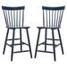 AllModern Stacee Solid Wood Bar & Counter Stool Wood in Blue | 38.6 H x 19.5 W x 20.7 D in | Wayfair D74A0223F07C4C469729A9CED7892E91