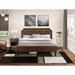 Red Barrel Studio® Upholstered Platform 2 Piece Bedroom Set Upholstered in Brown | King | Wayfair 8BAAE86AEC9A45F09779E7517A208F81