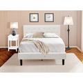 Red Barrel Studio® 2 Pc Queen Size Bedroom Set - 1 Bed Velvet Fabric Headboard & 1 Wooden Night Stand - Finish Nightstand Upholstered | Wayfair