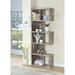 Latitude Run® Contemporary Semi-Backless Bookcase In Weathered Grey Wood in Brown | 70.75 H x 24.75 W x 11.5 D in | Wayfair