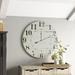 Three Posts™ Oversized Ayanna Wall Clock Solid Wood in Black/Brown/White | 30 H x 30 W x 2.5 D in | Wayfair 8E6409CA6B8C425EA1481F74A12E37D9