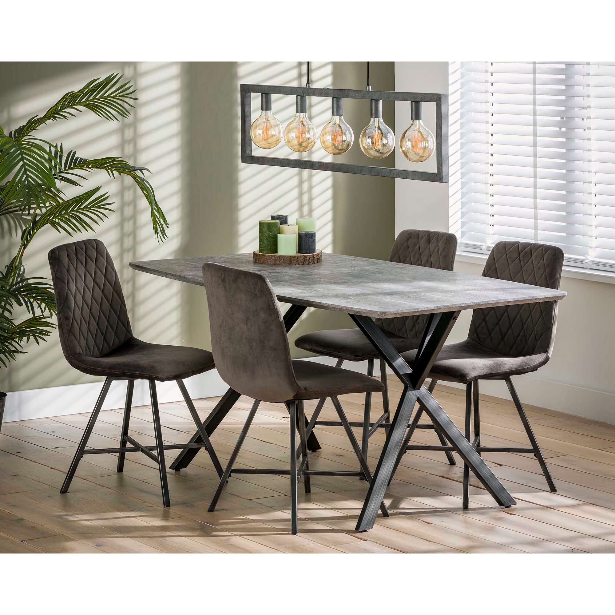 designline »Merk« Esstisch Beton 160x76x90 cm