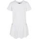 Urban Classics Mädchen Kleid Girls Valance Tee Dress, Sommer Volantkleid für Mädchen, Kurzarm, white, 146/152