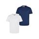 Urban Classics Boy's Boys Organic Cotton Basic Pocket Tee 2-Pack T-Shirt, White/darkblue, 110/116